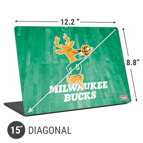 NBA Milwaukee Bucks Hardwood Classics Universal Laptop 15in (12.2 x 8.8in) Skin