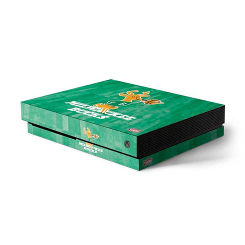 NBA Milwaukee Bucks Hardwood Classics Xbox One X Console Skin
