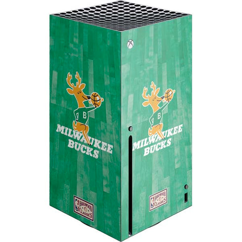 NBA Milwaukee Bucks Hardwood Classics Xbox Series X Console Skin