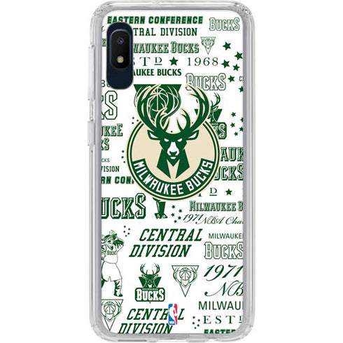 NBA Milwaukee Bucks Historic Blast New Galaxy A10e Clear Case