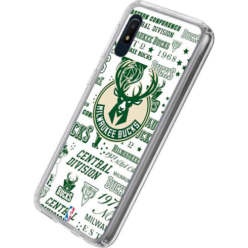 NBA Milwaukee Bucks Historic Blast New Galaxy A10e Clear Case