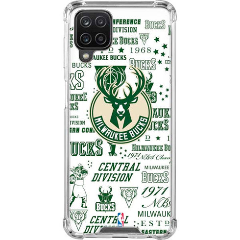 NBA Milwaukee Bucks Historic Blast New Galaxy A12 Clear Case
