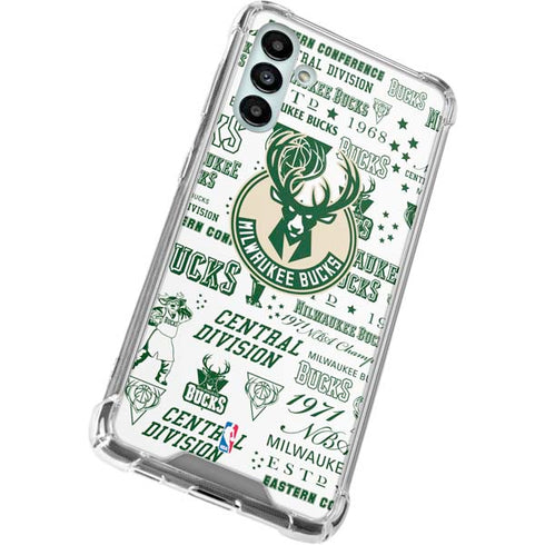 NBA Milwaukee Bucks Historic Blast New Galaxy A13 5G Clear Case