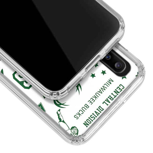 NBA Milwaukee Bucks Historic Blast New Galaxy A20 Clear Case