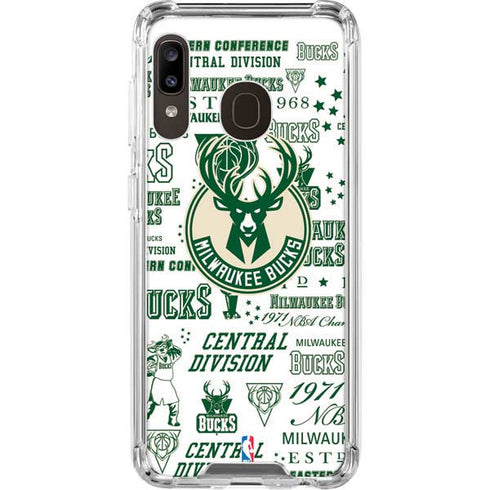 NBA Milwaukee Bucks Historic Blast New Galaxy A30 Clear Case