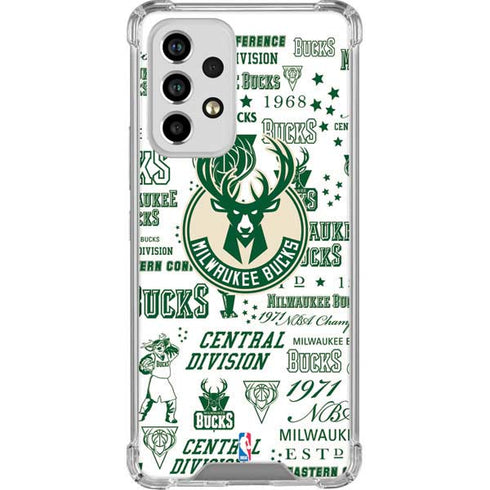 NBA Milwaukee Bucks Historic Blast New Galaxy A53 5G Clear Case
