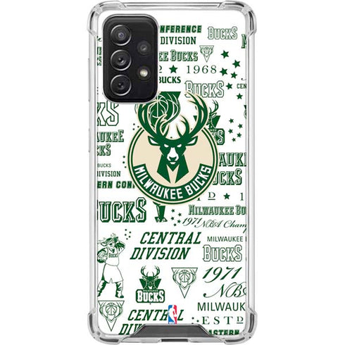 NBA Milwaukee Bucks Historic Blast New Galaxy A72 5G Clear Case