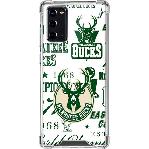 NBA Milwaukee Bucks Historic Blast New Galaxy Note20 5G Clear Case