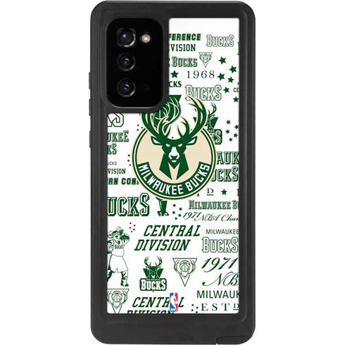 NBA Milwaukee Bucks Historic Blast New Galaxy Note20 5G Waterproof Case