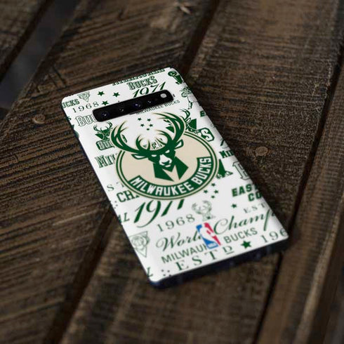 NBA Milwaukee Bucks Historic Blast New Galaxy S10 Skin