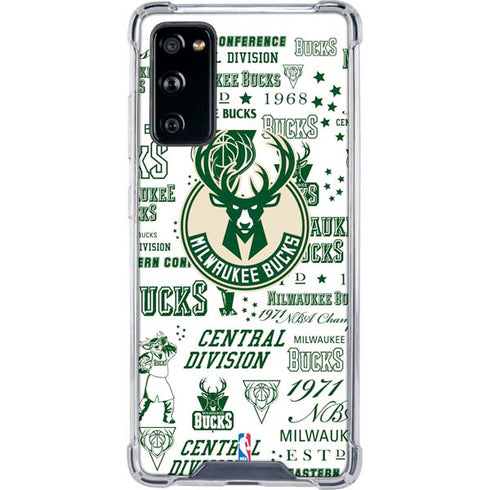 NBA Milwaukee Bucks Historic Blast New Galaxy S20 FE Clear Case
