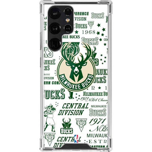 NBA Milwaukee Bucks Historic Blast New Galaxy S22 Ultra Clear Case