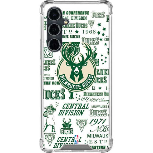 NBA Milwaukee Bucks Historic Blast New Galaxy S23 FE Clear Case