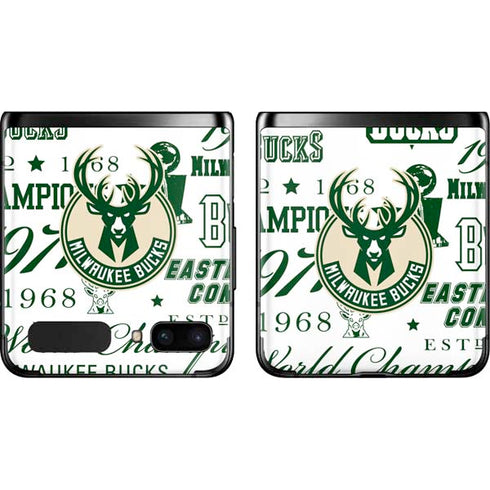 NBA Milwaukee Bucks Historic Blast New Galaxy Z Flip Skin