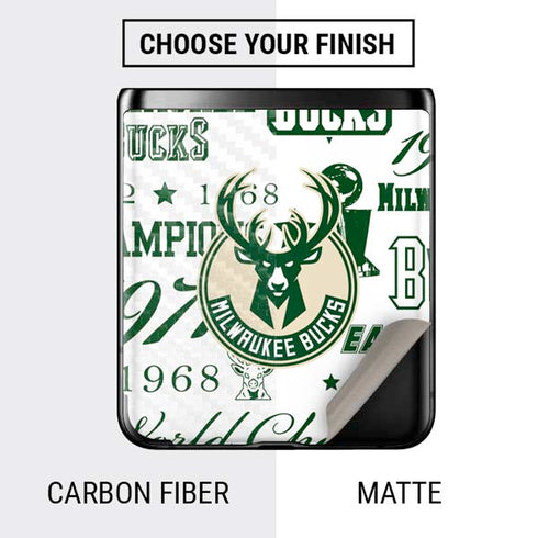 NBA Milwaukee Bucks Historic Blast New Galaxy Z Flip Skin