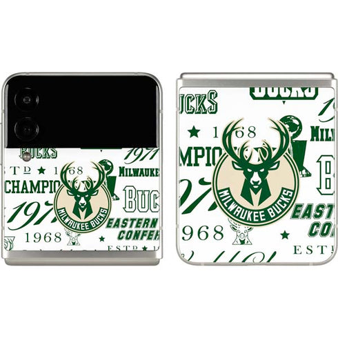 NBA Milwaukee Bucks Historic Blast New Galaxy Z Flip3 5G Skin