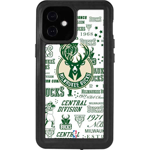 NBA Milwaukee Bucks Historic Blast New iPhone 12 Mini Waterproof Case