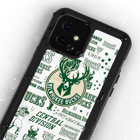 NBA Milwaukee Bucks Historic Blast New iPhone 12 Mini Waterproof Case
