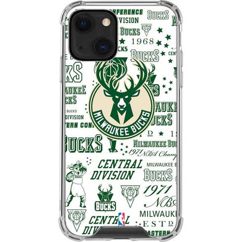 NBA Milwaukee Bucks Historic Blast New iPhone 14 Plus Clear Case