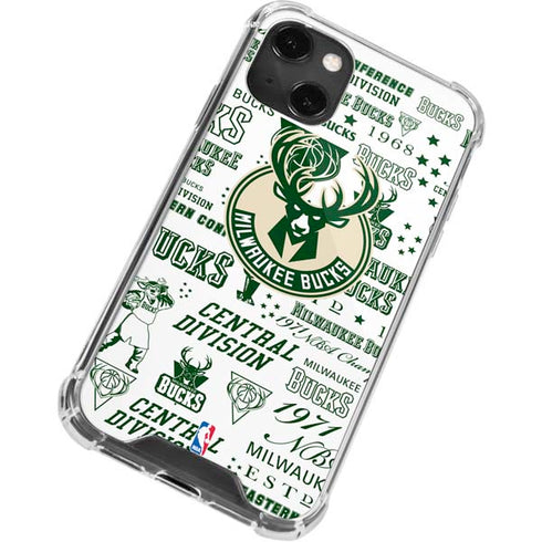 NBA Milwaukee Bucks Historic Blast New iPhone 14 Plus Clear Case
