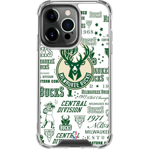 NBA Milwaukee Bucks Historic Blast New iPhone 14 Pro Clear Case