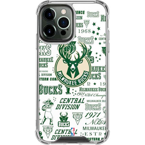 NBA Milwaukee Bucks Historic Blast New iPhone 15 Pro Max Clear Case