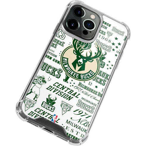NBA Milwaukee Bucks Historic Blast New iPhone 15 Pro Max Clear Case