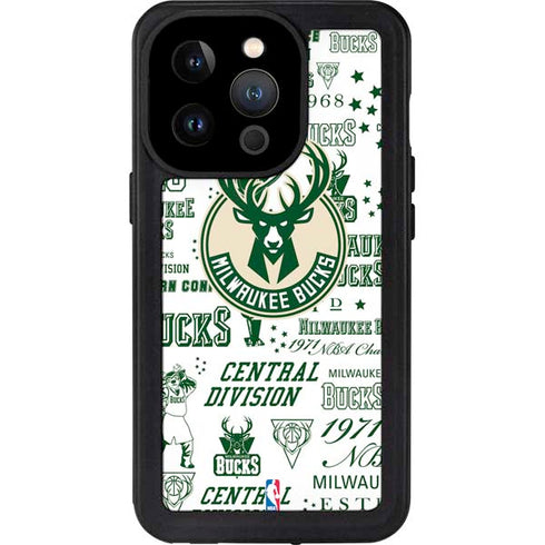 NBA Milwaukee Bucks Historic Blast New iPhone 14 Pro Waterproof Case