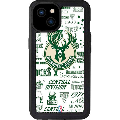 NBA Milwaukee Bucks Historic Blast New iPhone 15 Plus Waterproof Case