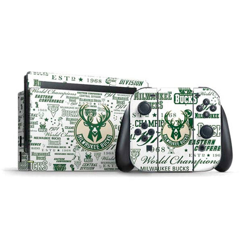 NBA Milwaukee Bucks Historic Blast New Nintendo Skins