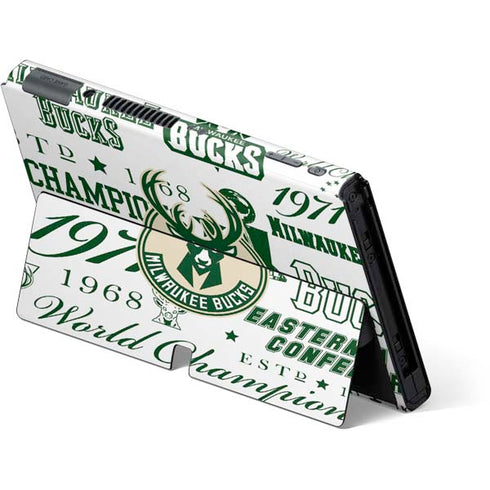 NBA Milwaukee Bucks Historic Blast New Nintendo Switch OLED (2021) Skin
