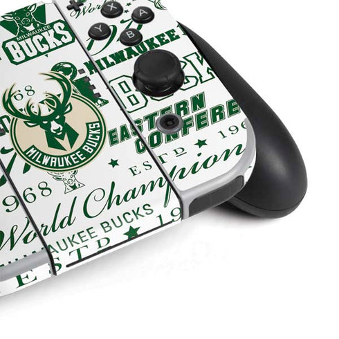 NBA Milwaukee Bucks Historic Blast New Nintendo Switch OLED (2021) Skin