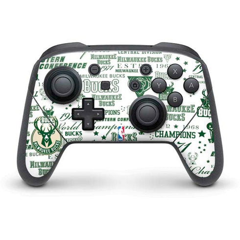 NBA Milwaukee Bucks Historic Blast New Nintendo Switch Pro Controller Skin