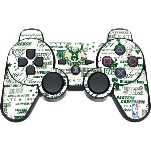 NBA Milwaukee Bucks Historic Blast New PS3 Dual Shock wireless controller Skin