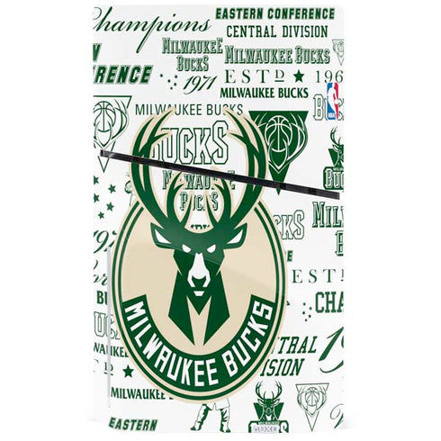 NBA Milwaukee Bucks Historic Blast New PS5 Slim Disk Console Skin