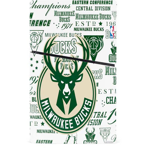 NBA Milwaukee Bucks Historic Blast New PS5 Slim Digital Edition Console Skin
