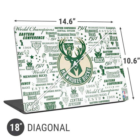 NBA Milwaukee Bucks Historic Blast New Universal Laptop 18in (14.6 x 10.6in) Skin