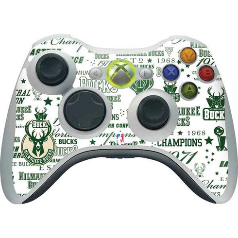 NBA Milwaukee Bucks Historic Blast New Xbox 360 Wireless Controller Skin