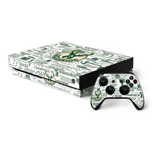 NBA Milwaukee Bucks Historic Blast New Xbox One X Bundle Skin