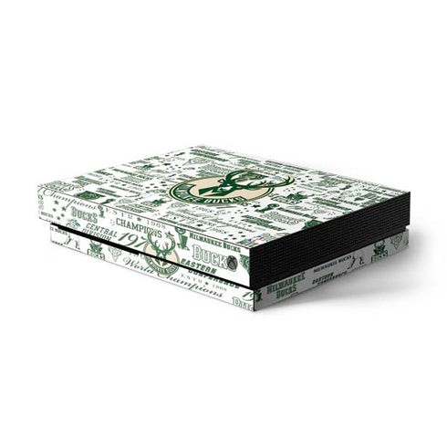 NBA Milwaukee Bucks Historic Blast New Xbox One X Console Skin