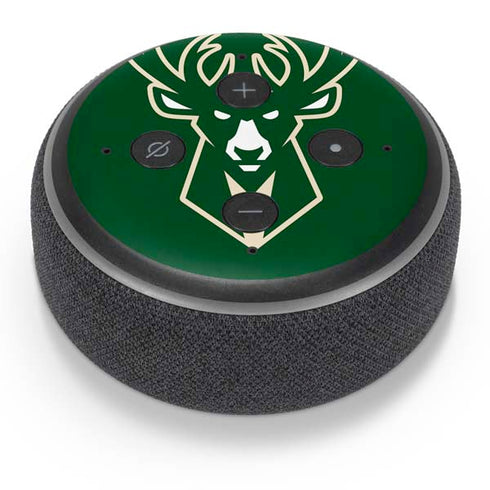 NBA Milwaukee Bucks Large Logo Amazon Echo Dot Skin