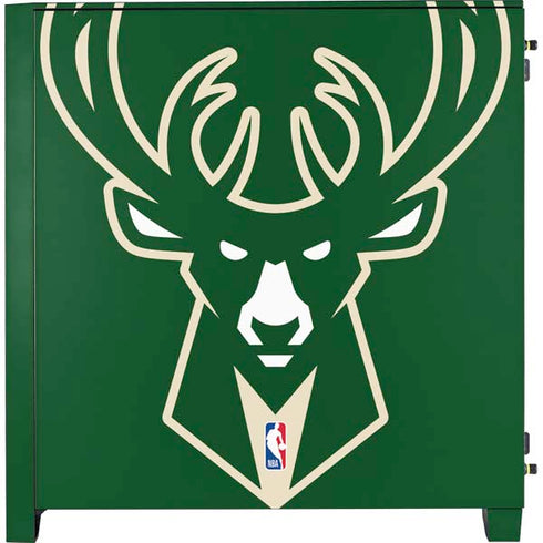 NBA Milwaukee Bucks Large Logo Corsair 4000D Tempered Glass Mid-Tower ATX Case Skin