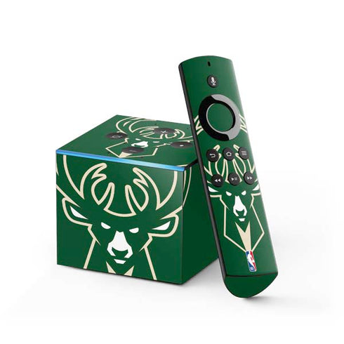 NBA Milwaukee Bucks Large Logo Fire TV Cube Skin