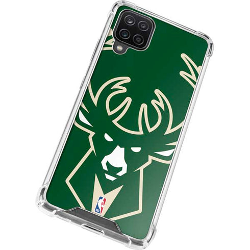 NBA Milwaukee Bucks Large Logo Galaxy A12 Clear Case