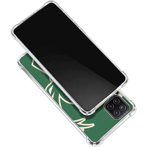 NBA Milwaukee Bucks Large Logo Galaxy A12 Clear Case