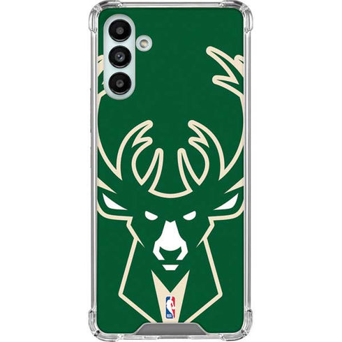 NBA Milwaukee Bucks Large Logo Galaxy A13 5G Clear Case