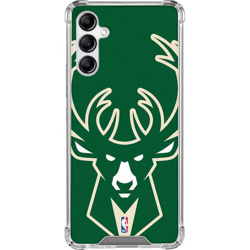 NBA Milwaukee Bucks Large Logo Galaxy A14 5G Clear Case