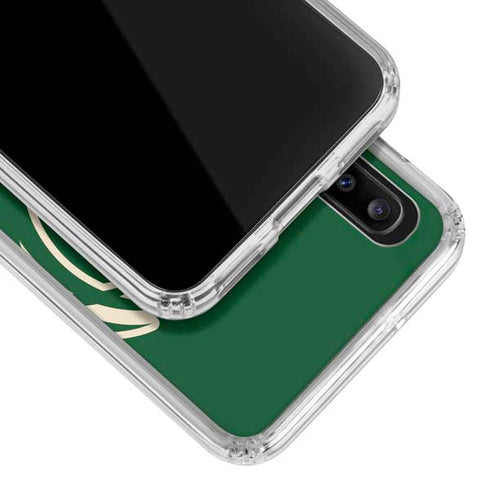 NBA Milwaukee Bucks Large Logo Galaxy A20 Clear Case