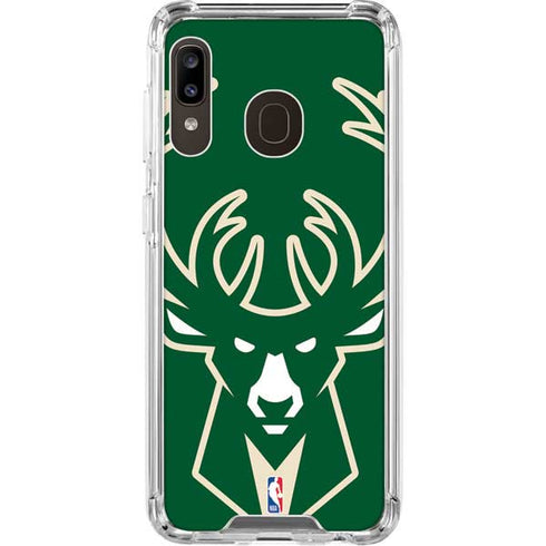 NBA Milwaukee Bucks Large Logo Galaxy A30 Clear Case