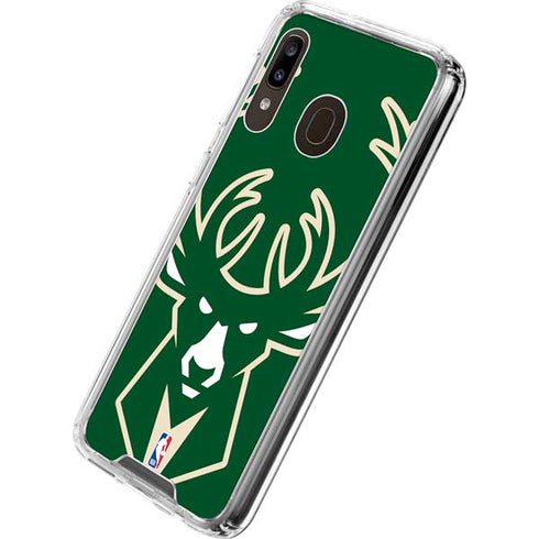 NBA Milwaukee Bucks Large Logo Galaxy A30 Clear Case